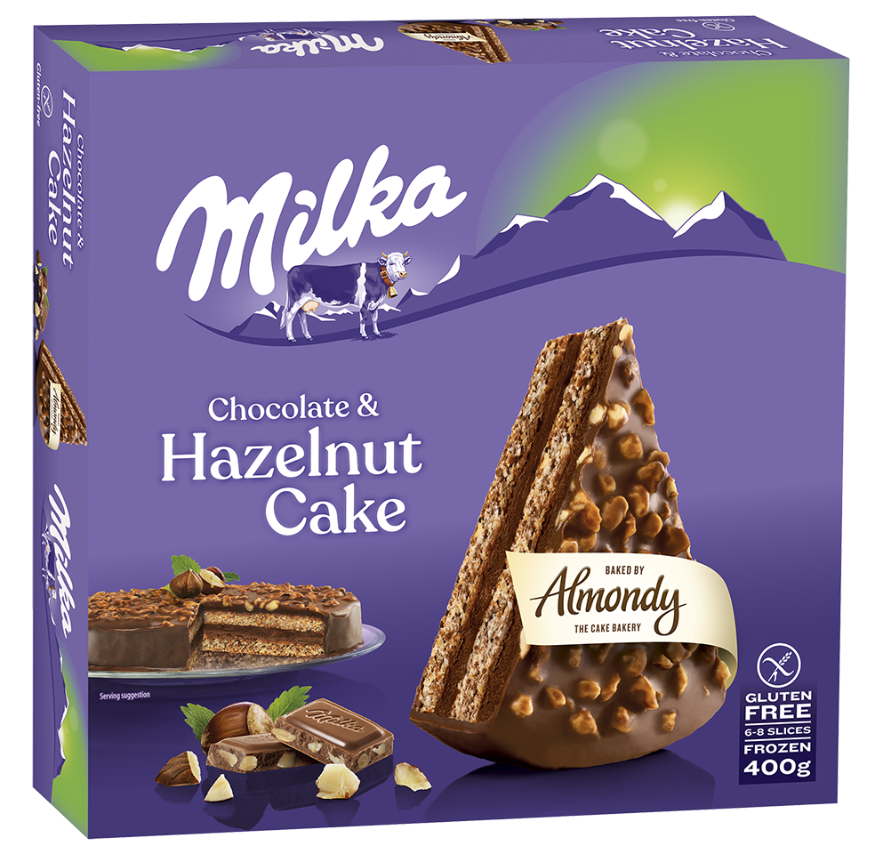 Šaldytas pyragas MILKA Hazelnut 400 g nepjaustytas ePromo