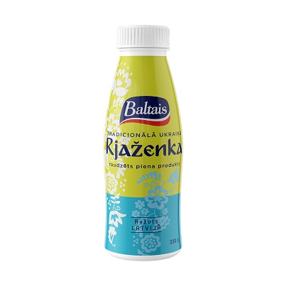 Raudzēts piena produkts Rjaženka BALTAIS, 330g