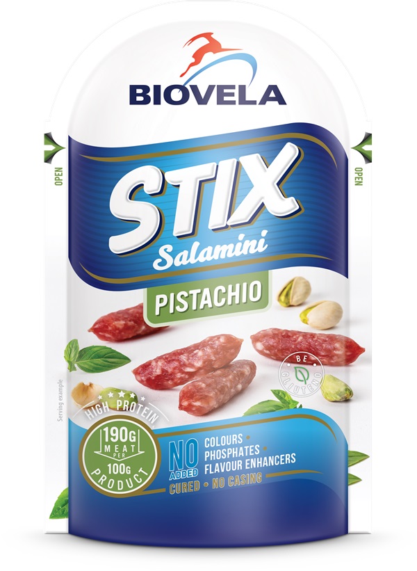 STIX Salamini BIOVELA Pistachio, 80g