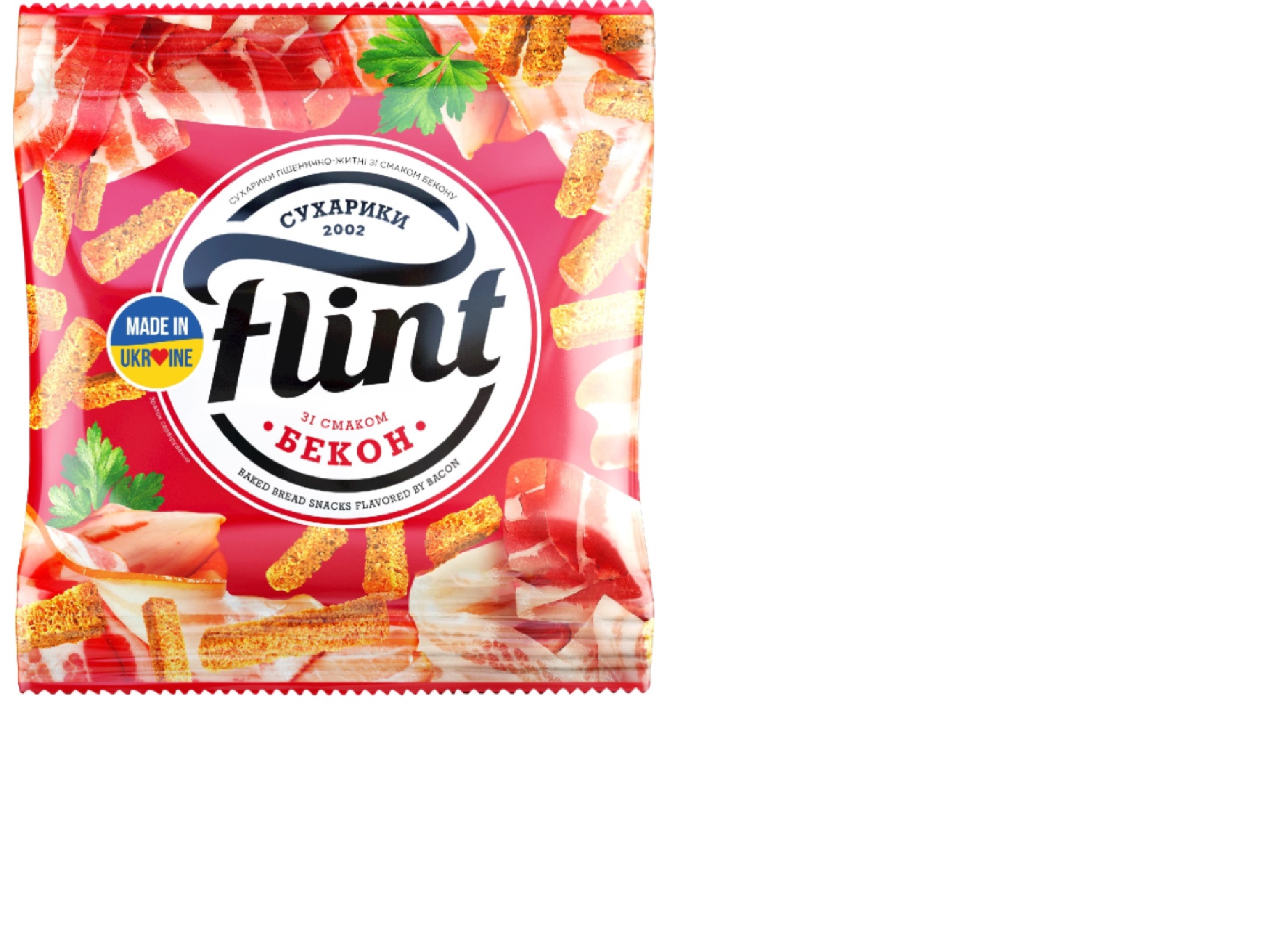 Grauzdiņi FLINT, ar bekona garšu, 35g