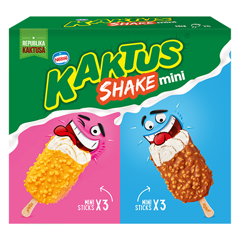 Augļu saldējums KAKTUS Shake, 6gab., 300ml