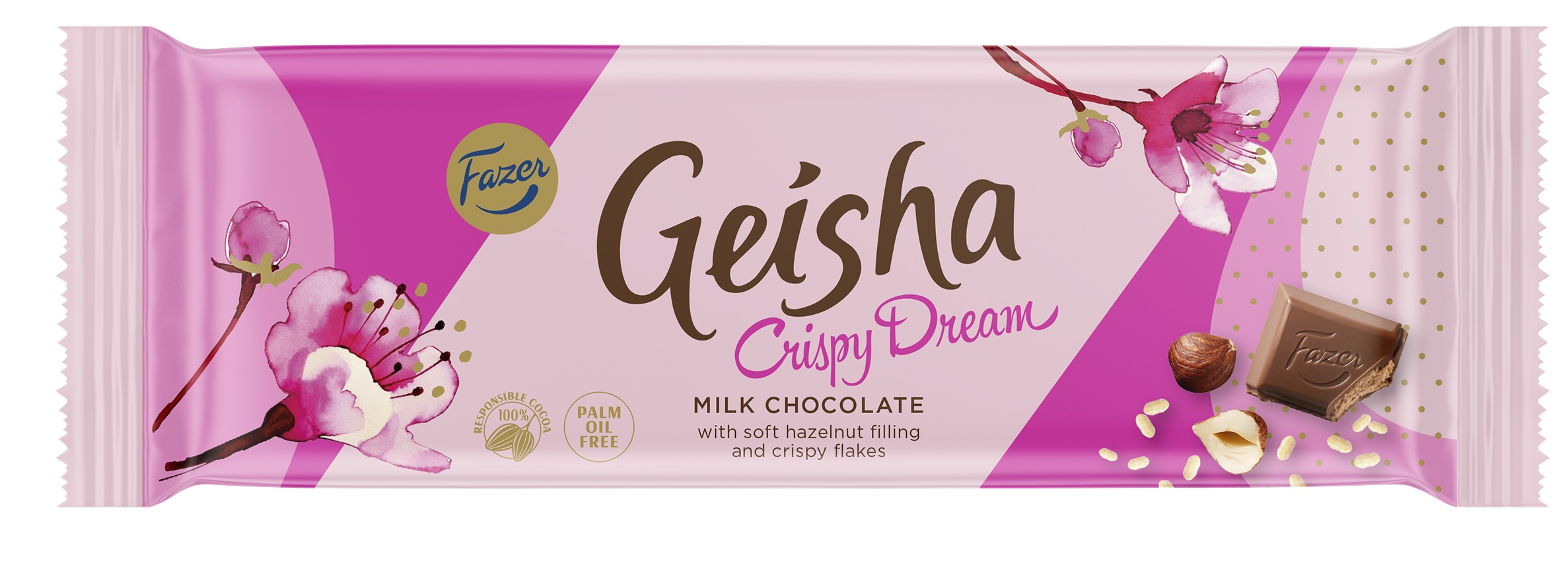 Piena šokolāde GEISHA Fazer Crispy Dream, 100g