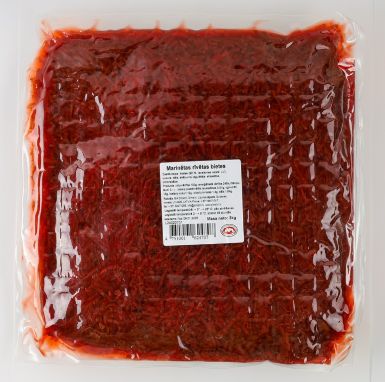 DIMDIŅI Bietes marinētas rīvētas 3kg (biešu neto 2,5kg)