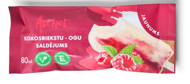 Saldējums AVENEI Kokosriekstu - Ogu, 80g