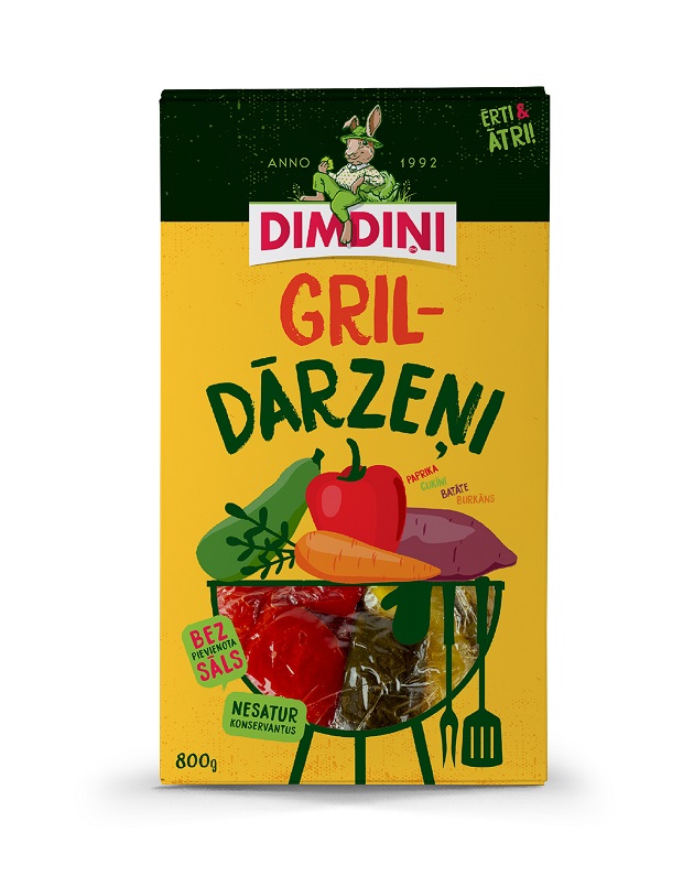 DIMDIŅI Grildārzeņi(Dārzeņu mix cepšanai) 800g