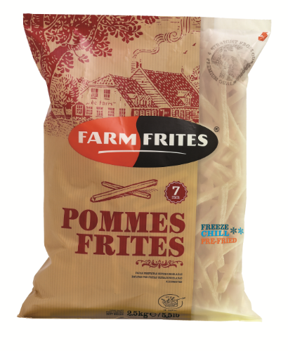 Frozen French fries FARM FRITES, straight cut, 7 mm, 2,5 kg | ePromo