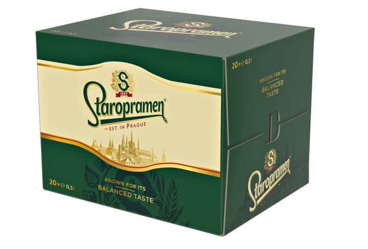 Alus STAROPRAMEN Premium, stiklā, 5%, 0.5 l(DEP) 20 gab.