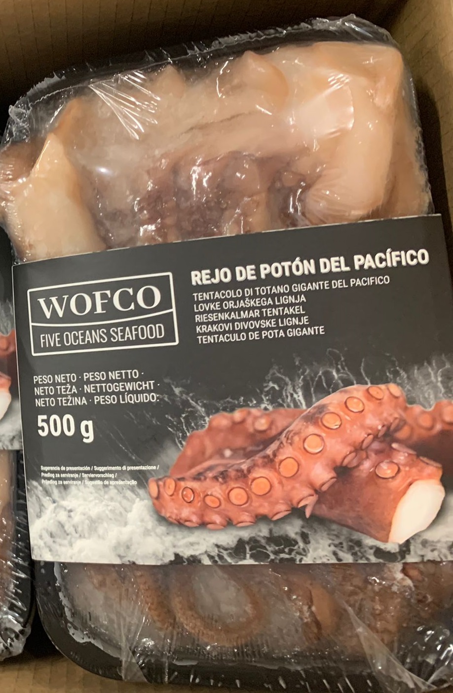 Kalmāru taustekļi, WOFCO, saldēti, jēli, bez glazūras, 500g