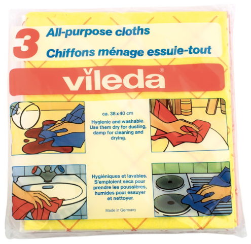 VILEDA ACTIFIBRE CLOTHS 2 PCS. MULTIPURPOSE