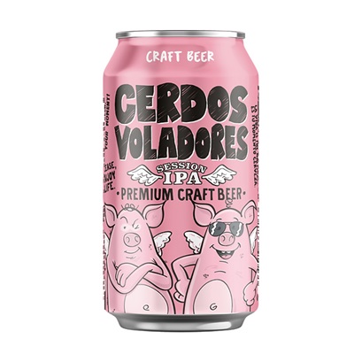 Alus CERDOS VOLADORES Session Ipa, bundžā, 4.5%, 0.33l (DEP)