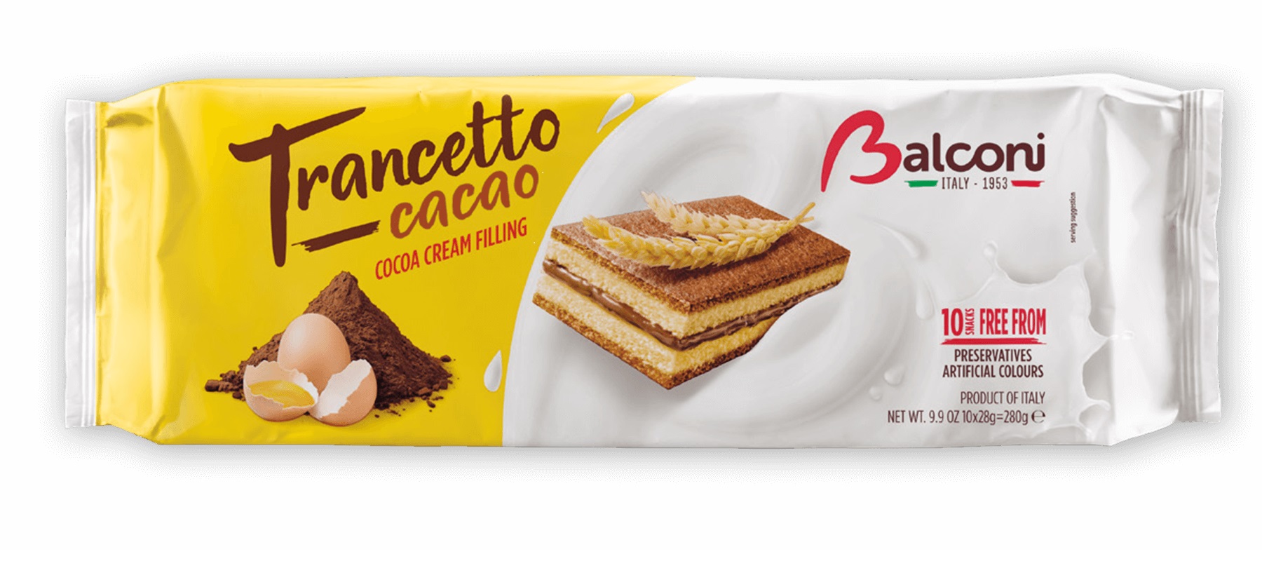 Biskvīts BALCONI Trancetto kakao, 280g