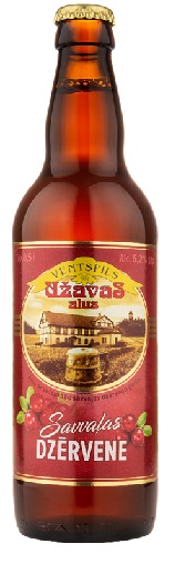 Alus UŽAVAS Gaišais, Savvaļas Dzērvene, 4.9%, stiklā, 0.5l (DEP)