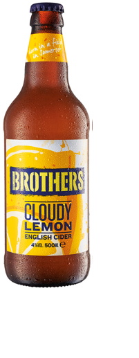 Sidrs BROTHERS Cloudy Lemon, 4%, stiklā, 0.5l (DEP)