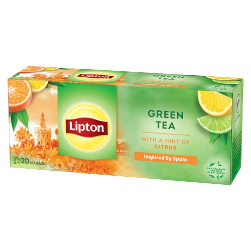 Zaļā tēja LIPTON Citrus, 20gab