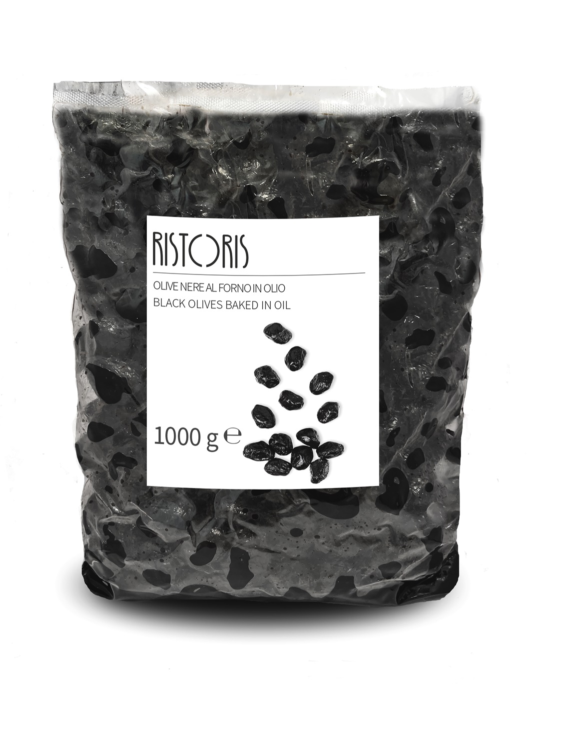 Black olives in oil, pitted RISTORIS Nere Al Forno, 1kg | ePromo