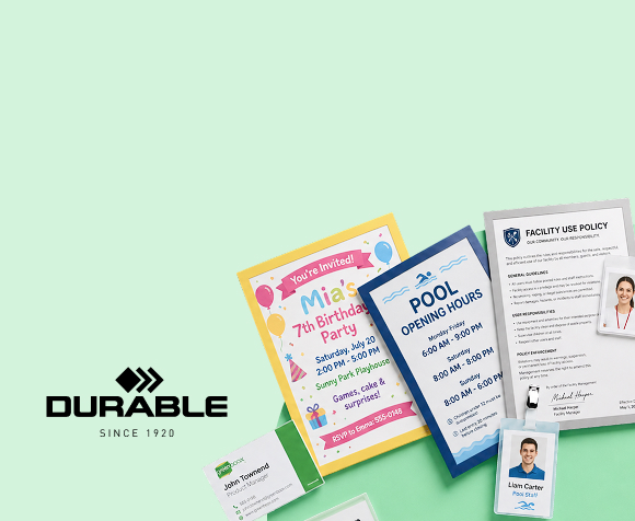 Atnaujinkite informacijos pateikimą su DURABLE!